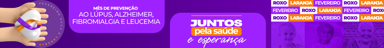Banner Campanha Fevereiro Roxo E Laranja