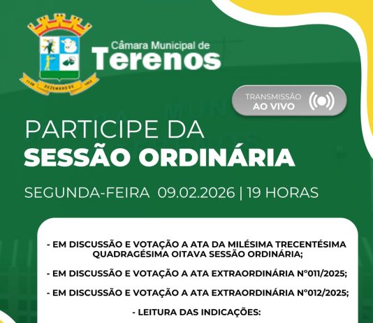 Participe da Sessão Ordinária do dia 09/02/2026