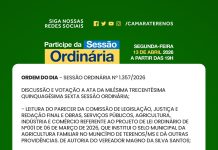 Participe da Sessão Ordinária do dia 13/04/2026