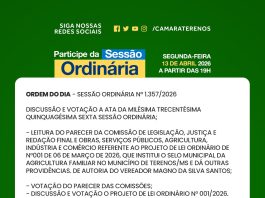 Participe da Sessão Ordinária do dia 13/04/2026