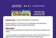 Participe da Sessão Ordinária do dia 06/04/2026