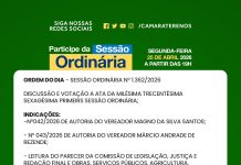 Participe da Sessão Ordinária do dia 25/05/2026
