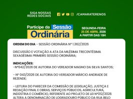 Participe da Sessão Ordinária do dia 25/05/2026