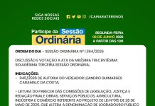 Participe da Sessão Ordinária do dia 08/06/2026