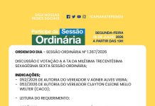 Participe da Sessão Ordinária do dia 06/07/2026