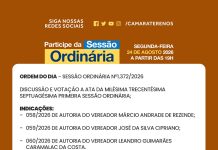 Participe da Sessão Ordinária do dia 24/08/2026