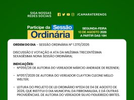 Participe da Sessão Ordinária do dia 10/08/2026