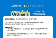 Participe da Sessão Ordinária do dia 14/09/2026