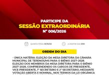 Participe da Sessão Extraordinária do dia 01/10/2026